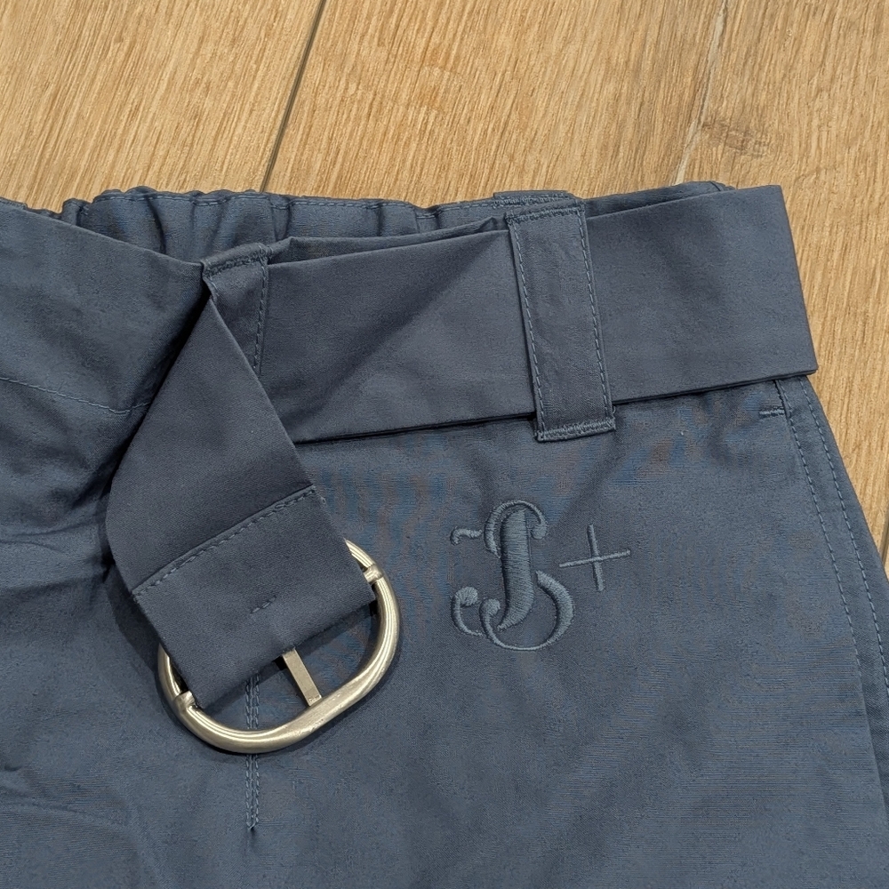 $1410 Mens JIL SANDER Belted Cargo Trouser Shorts French Blue 50 US 34 - Picture 2 of 7